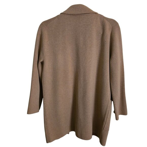 J. Crew Sophie Sweater Blazer Heather Khaki Pockets Open Front Size XS - Picture 3 of 7